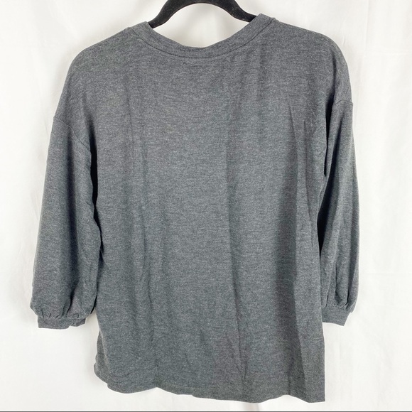 PLEIONE Embellished Gray Floral Sweater - S - Picture 6 of 7